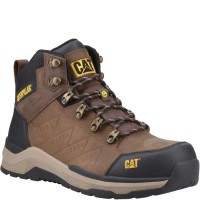 CAT Inductor Leather Safety Boots ESD Brown